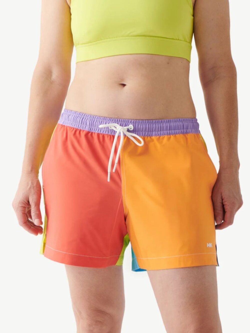 NWT Humankind Swim Trunk in ROYGBIV Multi-colored - 5” inseam Size XS